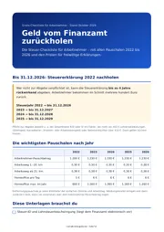 Vorschau: Steuer-Checkliste „Geld zurück“